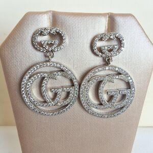 Elegant SS GG Earrings 1-1/4"